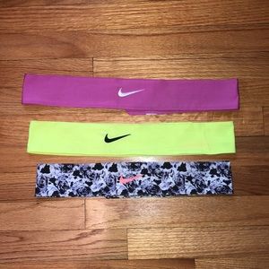 3 lightly used Nike Tie Headbands